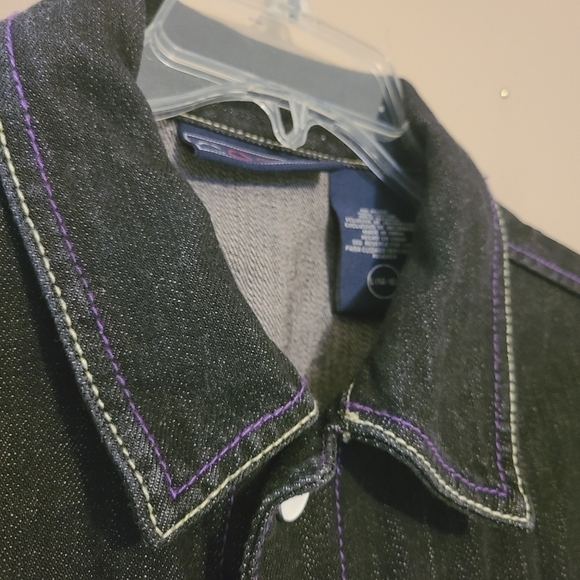 Coogi Australia | Youth Size Black Graphic Denim Jacket (Size 14/16) - Picture 3 of 15